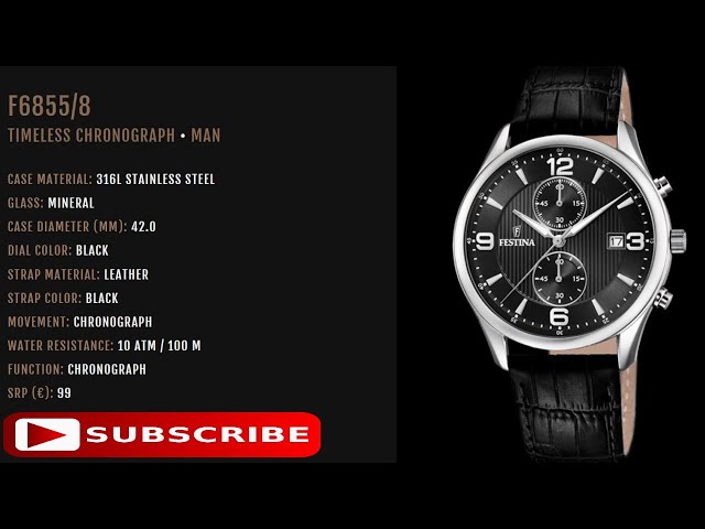 Festina Timeless Chronograph Men's Watch | F6855/8 | #JustUnboxing |  #NoReview - YouTube