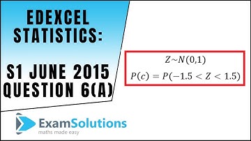 Edexcel Statistics S1 June 2015 Q6(a)(iv) : ExamSolutions Maths Revision
