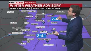 More Snow Today, Most Of It Before Noon screenshot 1