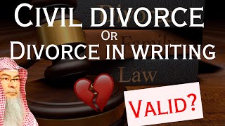 Is a Civil Divorce or Divorce in Writing valid in Islam screenshot 1