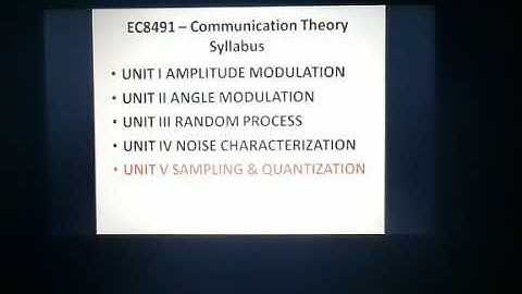 Sampling and Quantization Part-1