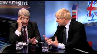 Jeremy Paxman interviews Boris Johnson at the Tory Party Conference