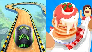 Going Balls VS Pancake Run - All Levels Android iOS Gameplay #3