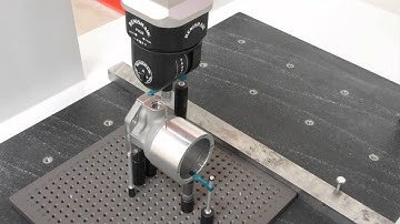 Above angle of shop-floor hardened CMM utilizing 5-axis technology right on the production floor.