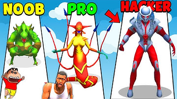 ALIENS vs HUMANS in MERGE MASTER ALIENS | NOOB vs PRO vs HACKER with SHINCHAN and CHOP