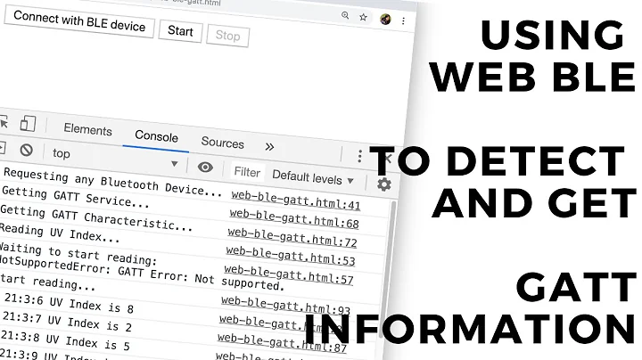 Using Web BLE to detect and get GATT information