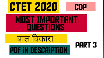 Teacher Eligibility Test|Top Most important questions of balvikas|बाल विकास | ctet| cdp |insightarea