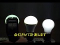 電球3種[LED電球2+白熱電球1]点灯比較【温度編】