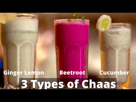 3 Types Of Chaas | Flavoured Buttermilk Recipes | How to Make Chaas at Home | छास बनाने का तरीका | India Food Network