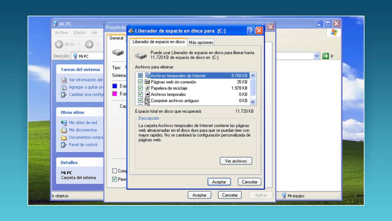 Movistar - Cómo liberar espacio de tu duro en Windows XP -