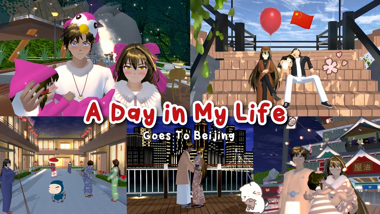A Day in My Life Goes To Beijing 🇨🇳 • Sakura School Simulator 