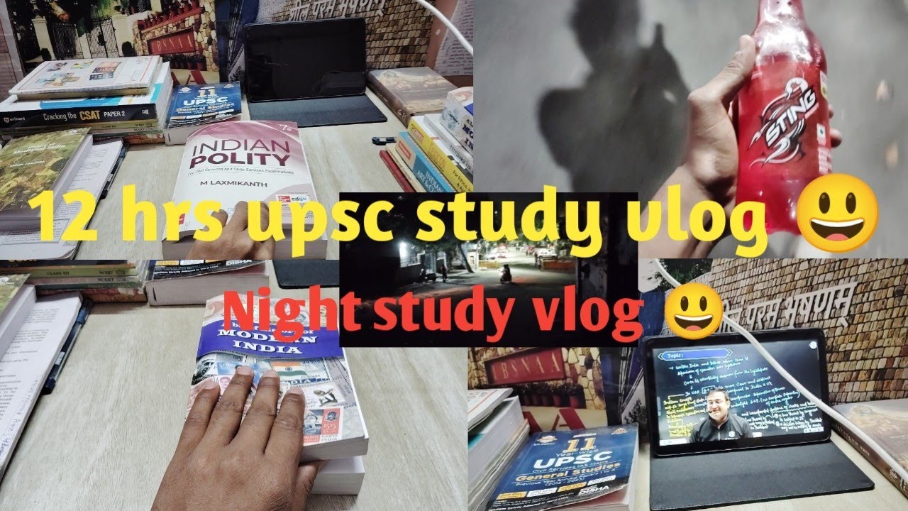 12 hrs upsc study vlog night study vlog 😃#trending #upsccse#vlog #studyvlog #viralvideo # ...
