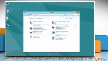 How to access Control Panel in Windows® 8