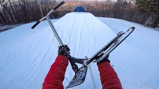 EPIC SNOW SCOOTER TRICKS ON MOUNTAIN! screenshot 1