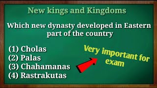 Class 7 History  Chapter 2 New kings and kingdoms MCQ with answer | very important for exam class 7