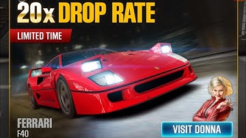 CSR Racing 2 Ferrari F40 20x DROP RATE [ 3 crates ]