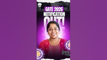 GATE 2026 notification is out 📢📺