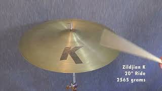 Zildjian K Ride 20&quot; 2565 grams @ TheCymbalBoutique.com