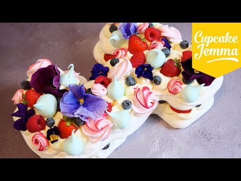 how-to-make-a-pretty-pavlova-letter-cake-|-cupcake-jemma