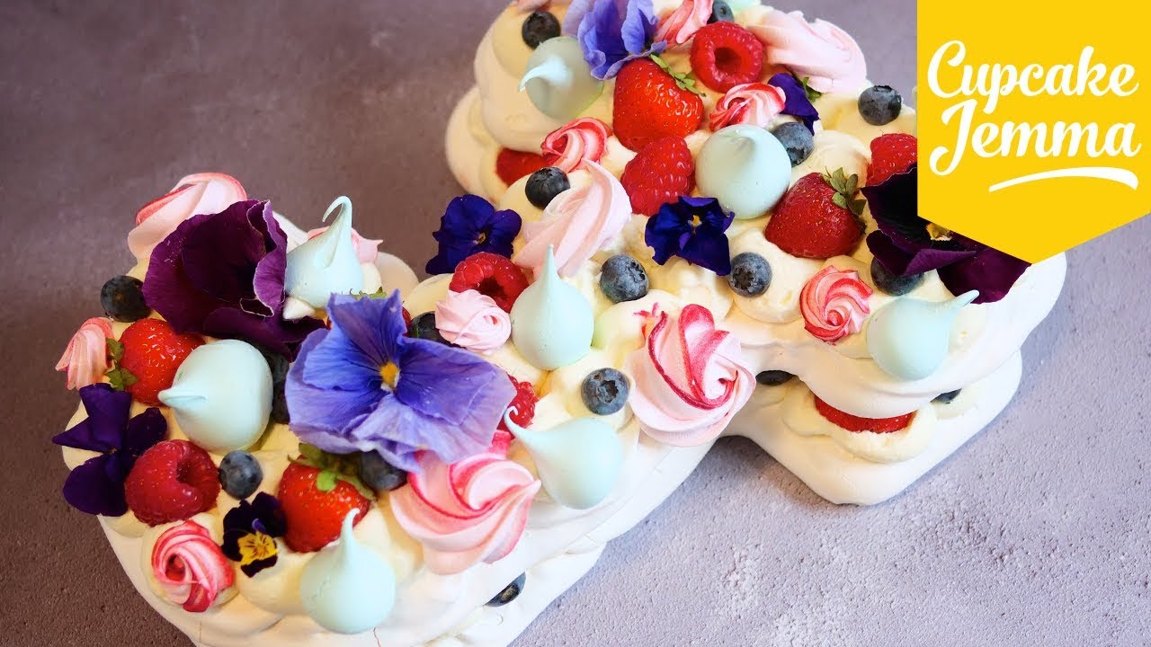 How to Make a Pretty Pavlova Letter Cake | Cupcake Jemma | CupcakeJemma