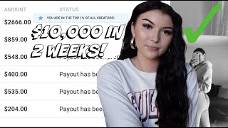 How To Make Thousands Using Onlyfans I Made 10000 In 2 Weeks