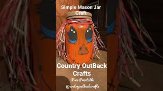 Scarecrow Lighted Mason Jar