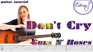 PDF Sample DON'T CRY guitar tab & chords by Guns N' Roses.