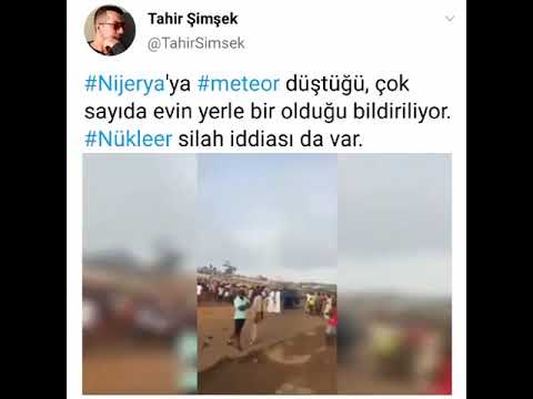 Nijeryaya Meteor Düştü !!!