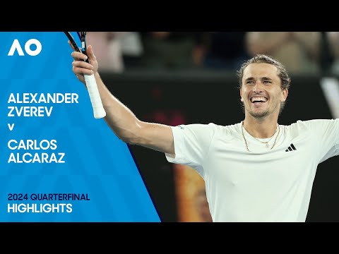 Alexander Zverev v Carlos Alcaraz Highlights | Australian Open 2024 Quarterfinal