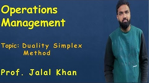 Operations Management I Dual Simplex Method