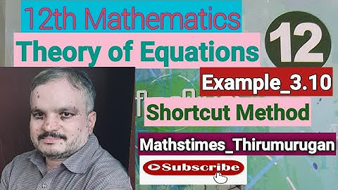 Class 12|Example-3.10|Form a polynomial equation with integer coefficient with√(√2/√3)|Easy method