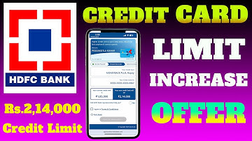 HDFC Credit Card Limit increase Telugu |How to increase HDFC Credit Card Limit|Credit Limit Increase
