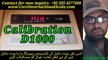 How to Calibrate D1000 Weight Machine by Care International Scale in Hindi - Urdu