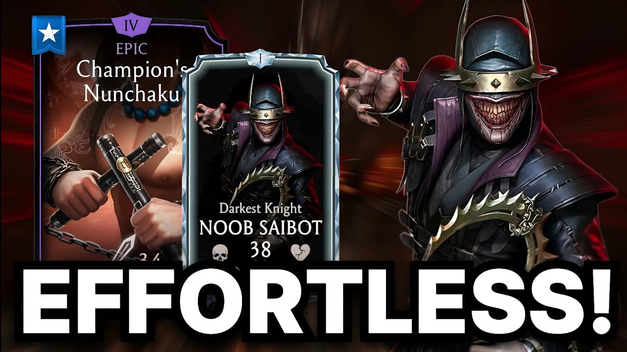 ПРОСТО! Стратегия убийства боссов с Darkest Knight Noob Saibot — Mk Mobile