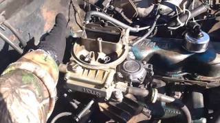 Ford 300 Six With 1Bbl To 4Bbl Home Made Adapter