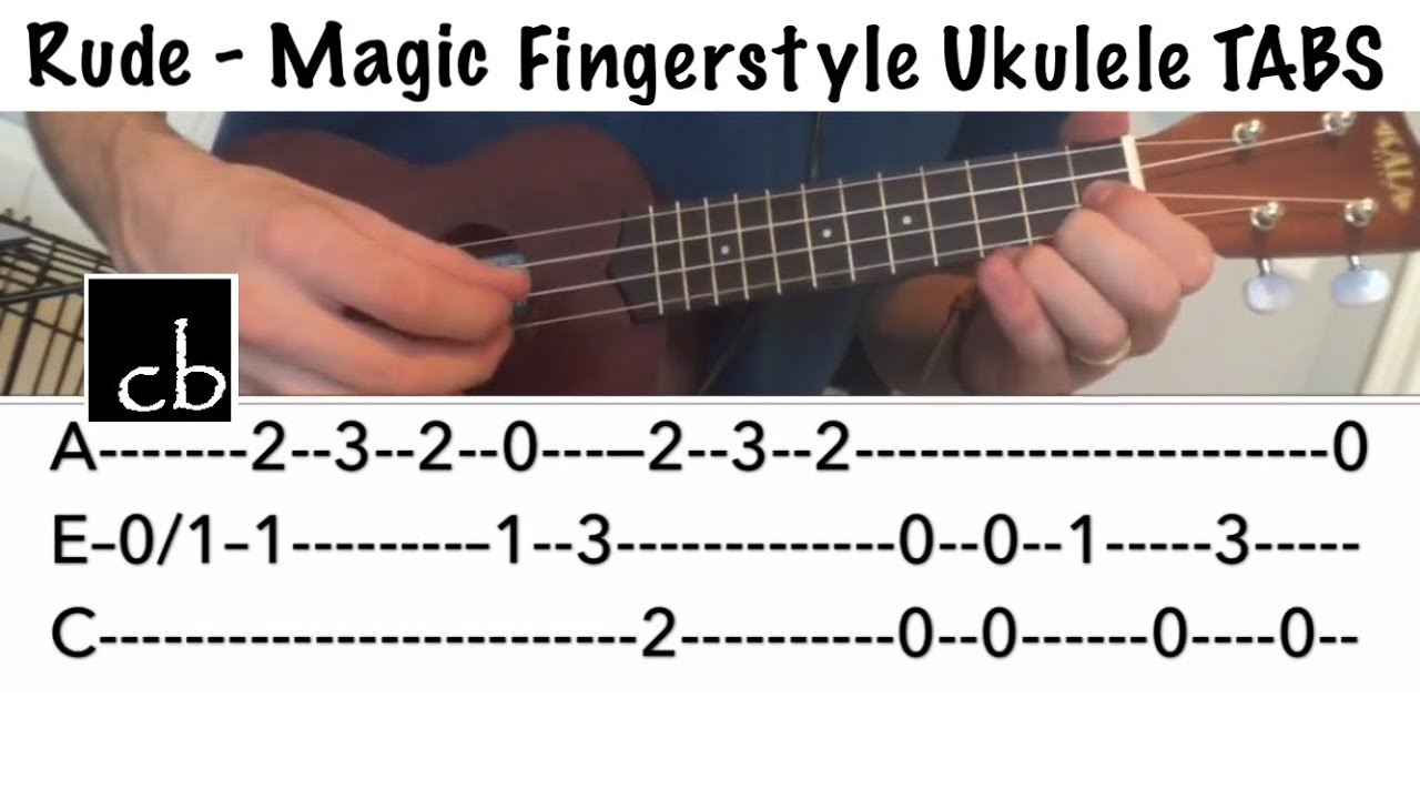 Rude (Magic) FINGERSTYLE Ukulele TUTORIAL - YouTube