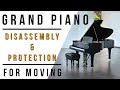 How to move a grand piano  how to disassemble  protect a grand piano for moving  step by step