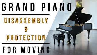 How to Move a Grand Piano  How to Disassemble & Protect a Grand Piano For Moving  Step by Step