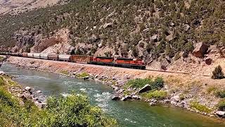 Train in Wind River Canyon