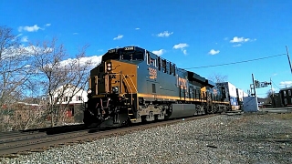 [HD] CSX Q157 Intermodal Train Westbound - Fairport, NY