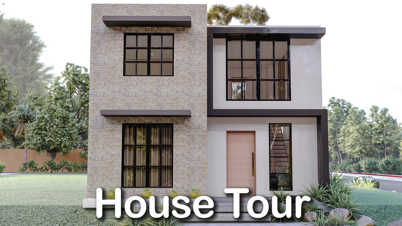 (7x9 Meters) Modern Small House Design | 4 Bedrooms House Tour | Small lot