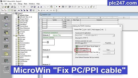 Fix "No PC/PPI in STEP 7 MicroWin" Siemens