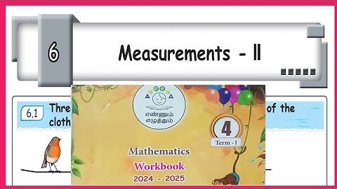 Measurements- 2, 4th standard, Maths ,- WORKBOOK ANSWERS