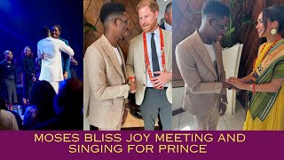 MOSES BLISS MET PRINCE HARRY AND MEGHAN AND SINGING FOR HIM #mosesbliss