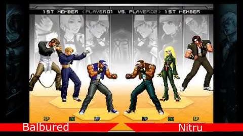 KOF2002UM: Balbured (King, Terry, Iori) vs Nitru (Kusanagi, Kula, Terry)
