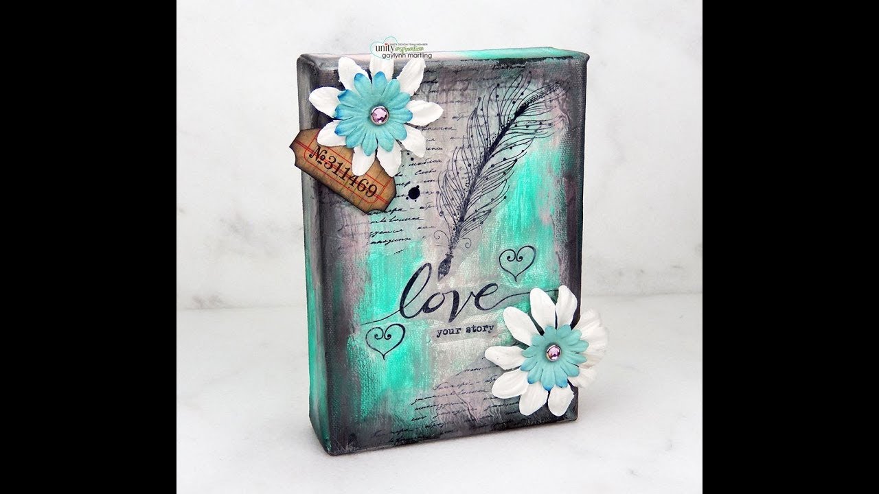 Unity Quick Tip: DIY Stamped Canvas with Paints and Tissue Paper - YouTube