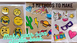 Let's make our own STICKER BOOK || Make sticker with 3 methods!! Divya art and craft with fun screenshot 4