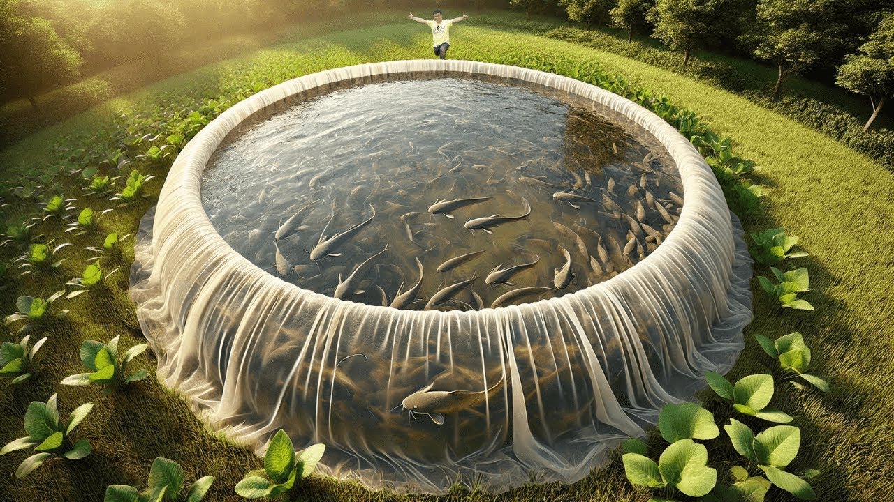 Transferring 100,000.00 fry of catfish into grow out tank. Genius ways ...