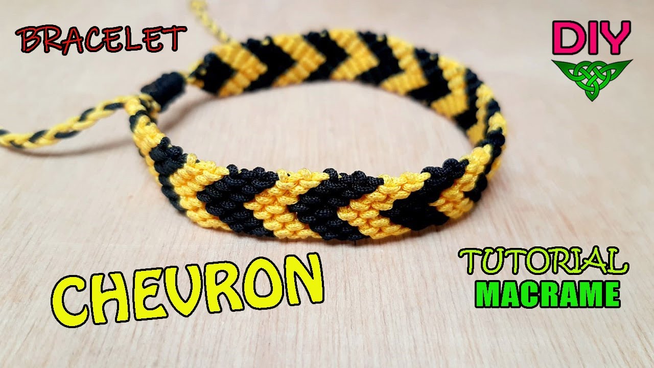 Pulsera Macrame / CHEVRON | #DIY Chevron Friendship Bracelet