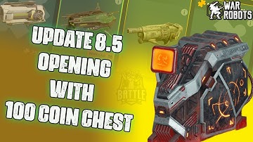 100 Coin chest opening in war robots update 8.5 #warrobots #warrobot #wr